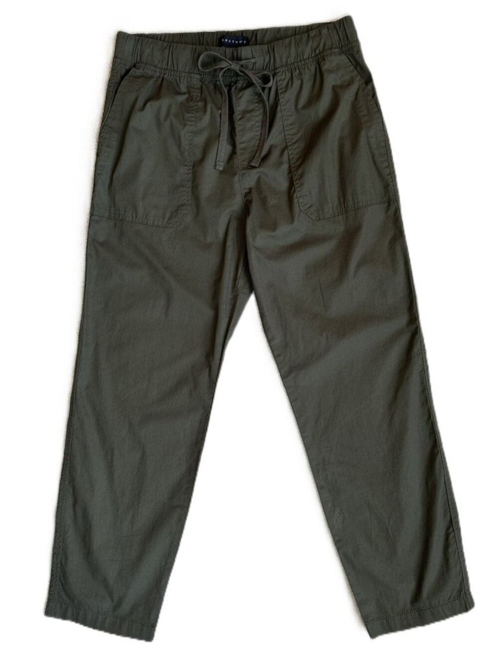 Sanctuary Olive Green Drawstring Cotton Poplin Pants with Pockets!